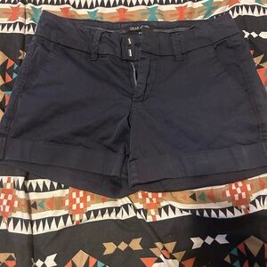 Dear John Blue Bermuda Shorts with Distressed Hem